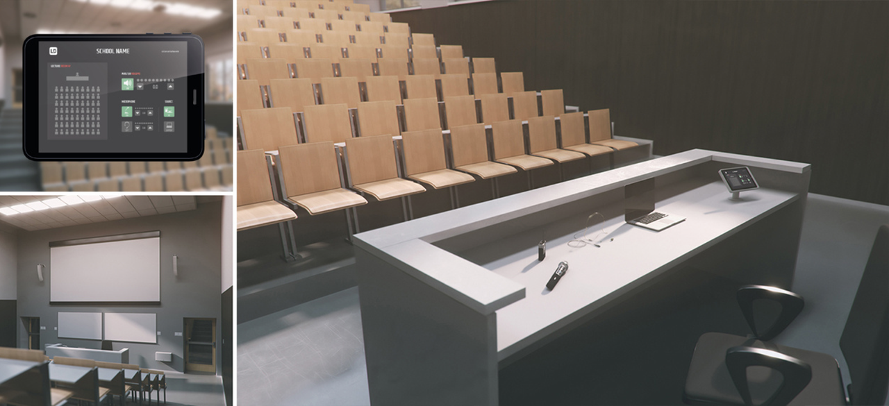 Lyd i forelesningssal eller auditorium